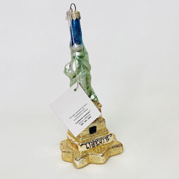 Landmark Creations Statue of Liberty Hand Blown Glass Christmas Ornament w/Box - Picture 5 of 12